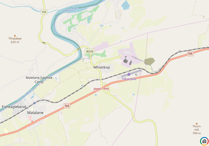 Map location of Malelane